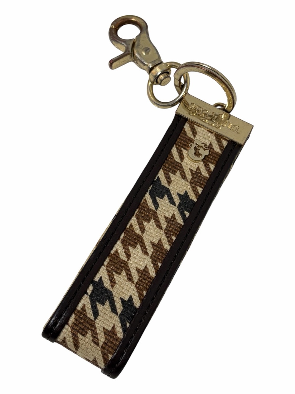 Spartina “Eliza” Houndstooth Pattern Woven Key Fob - Excellent Condition